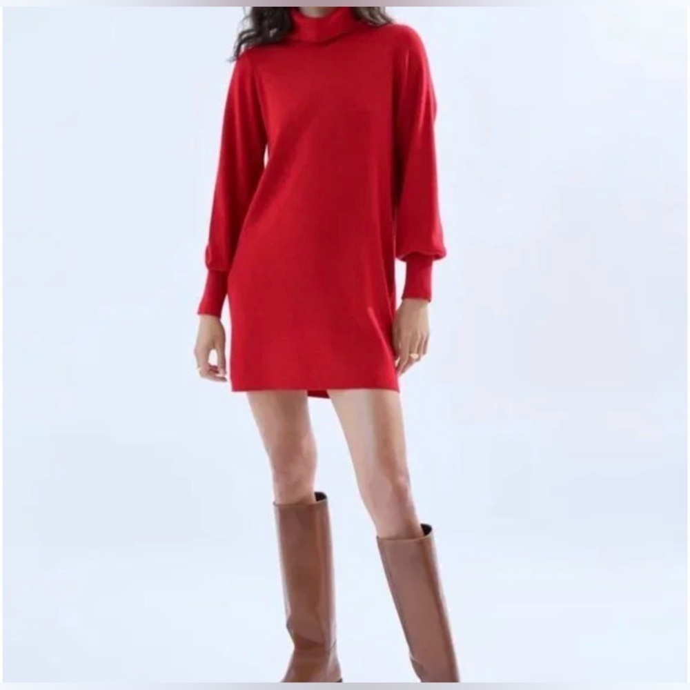 Aritzia Wilfred Rebecca Red Sweater Dress Medium